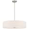 Access Lighting Mid Town, LED Pendant or SemiFlush, Brushed Steel Finish, Fabric 64066LEDDLP-BS/WH - alternate 1